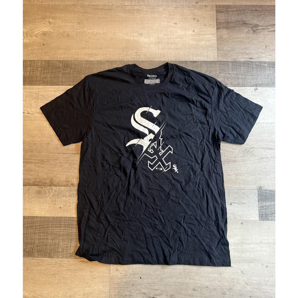 Chicago White Sox Shirt Mens Large Black MLB Baseball Fanatics Tee T-Shirt